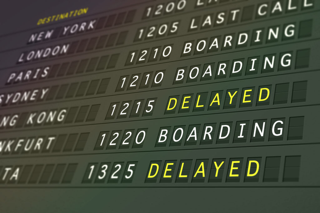 airline travel delays today