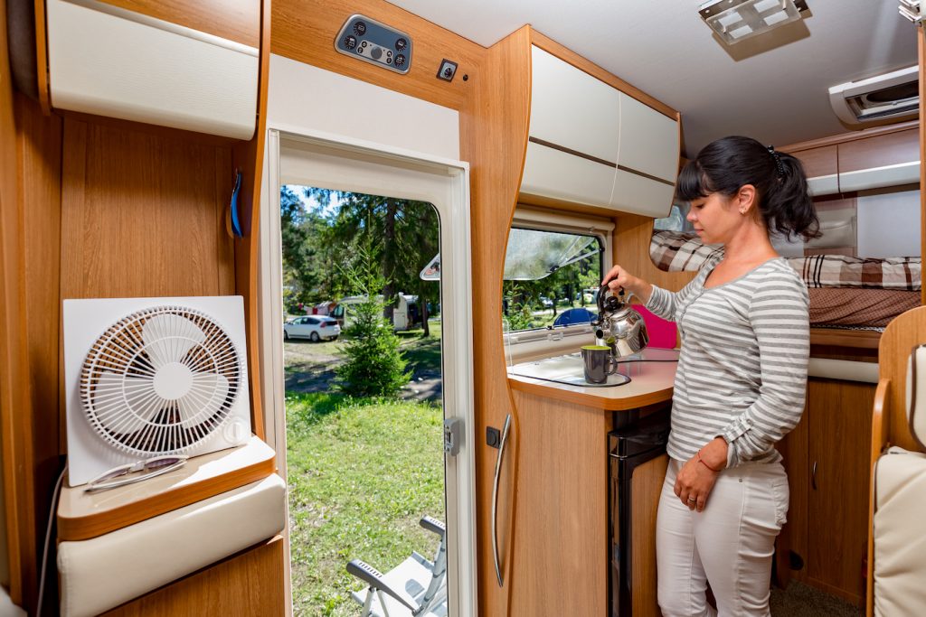 Woman in Camper